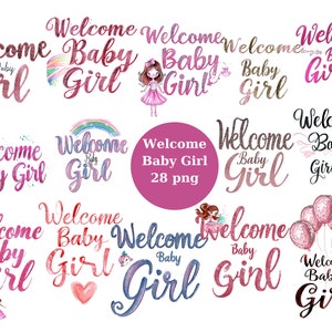 Benvenuti bambina, file digitali PNG e SVG su sfondo trasparente, camicie PNG, file tagliati per Cricut, Silhouette, commerciali noi