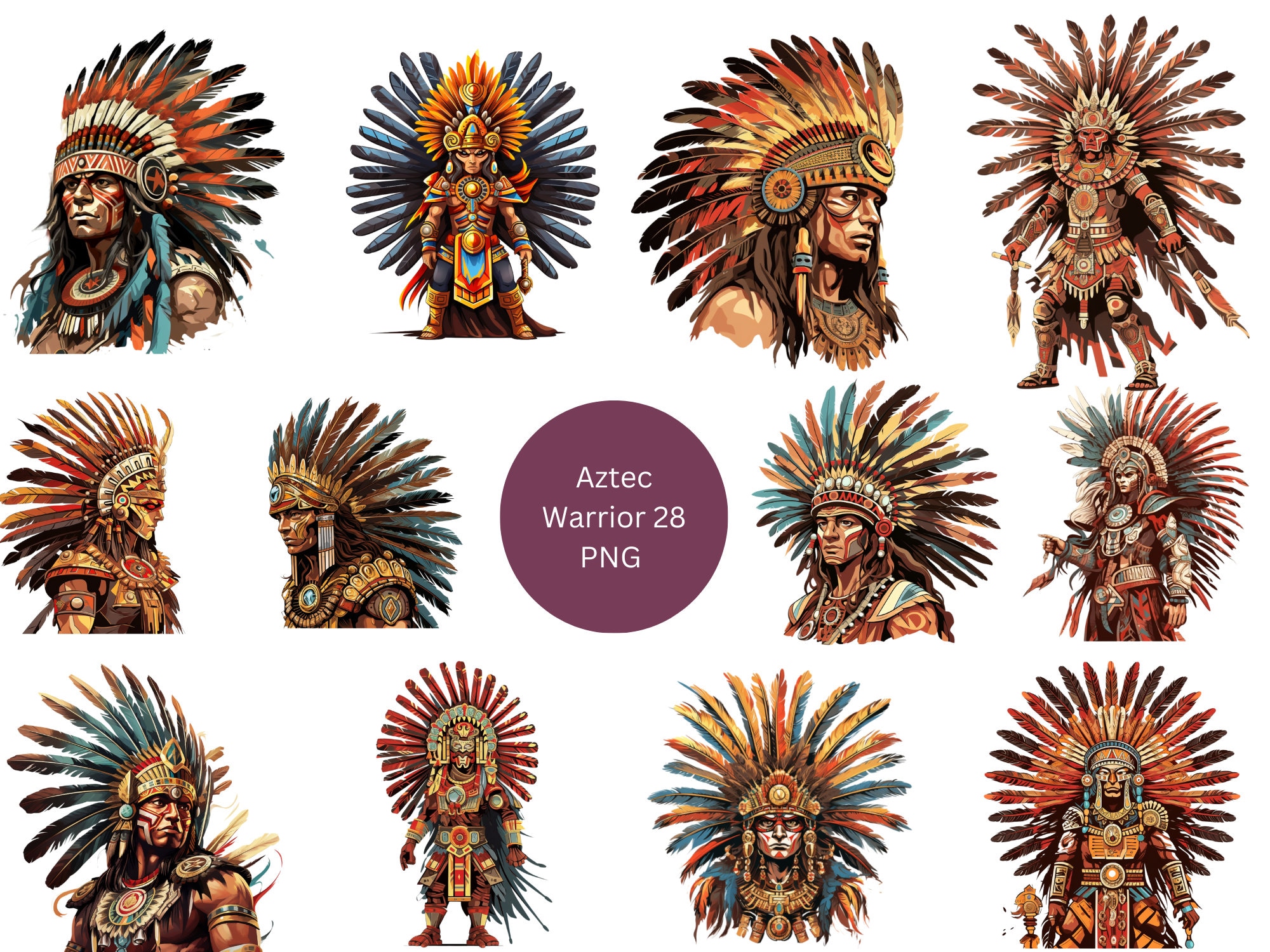 Aztec Warrior Color