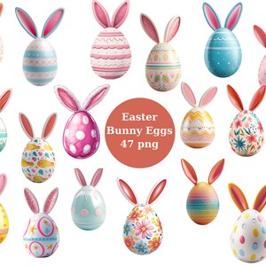 Easter Bunny Eggs, Easter in PNG for commercial use instant download High resolution, 12x12, commercial use