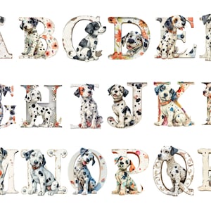 Dalmatiner Hund, Buchstaben Png, Alphabet Png, sofortiger Download für kommerzielle Nutzung, hohe Auflösung, 12x12, kommerzielle Nutzung