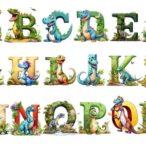 Alfabeto dino, letra dino, fonte dino png, download instantâneo para uso comercial, alta resolução, 12x12