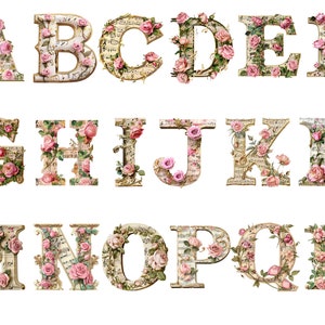 Rose muzieknoten alfabet, letters png, alfabet png, instant download voor commercieel gebruik, hoge resolutie, 12x12, commercieel gebruik