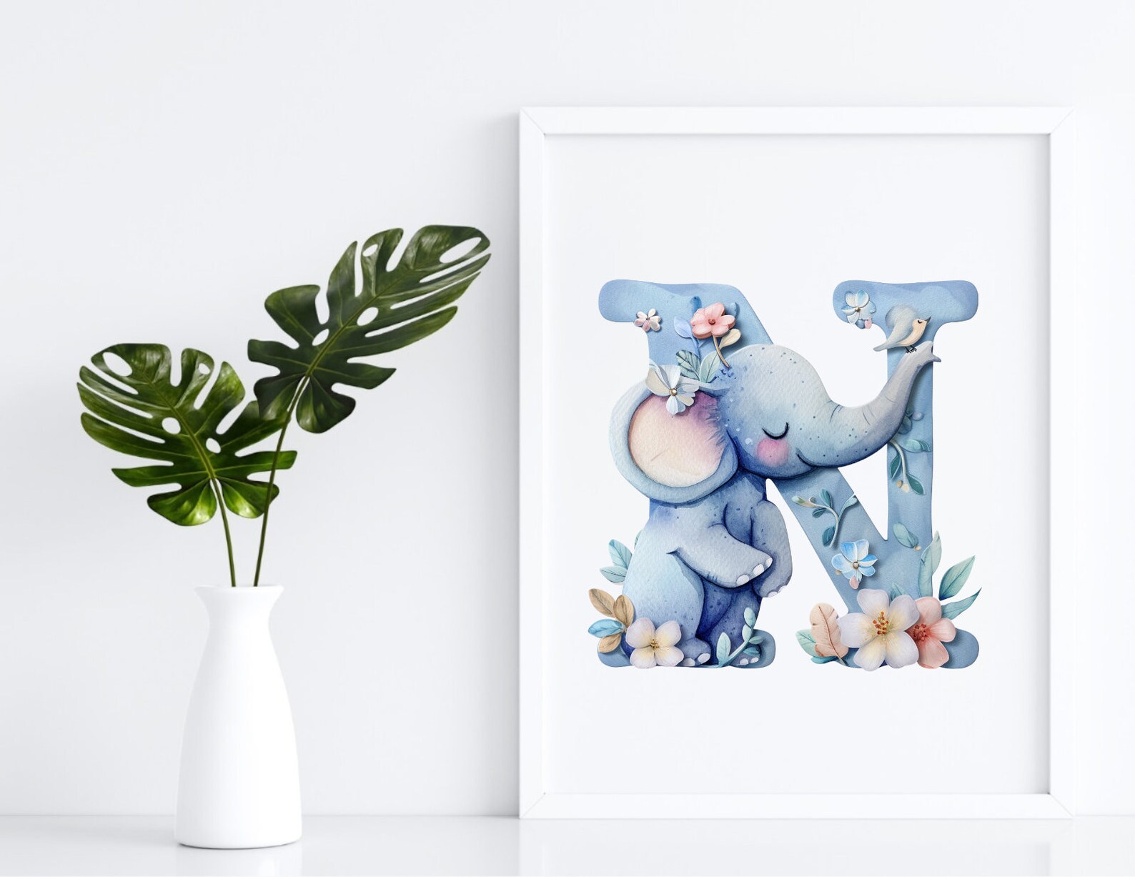 White Elephant Lettering Elephant Alphabet Watercolor, Elephant Letters, Transparent Background ...