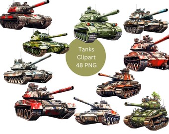 Tanks Clipart, PNG digital files on transparent background, sublimation, commercial use