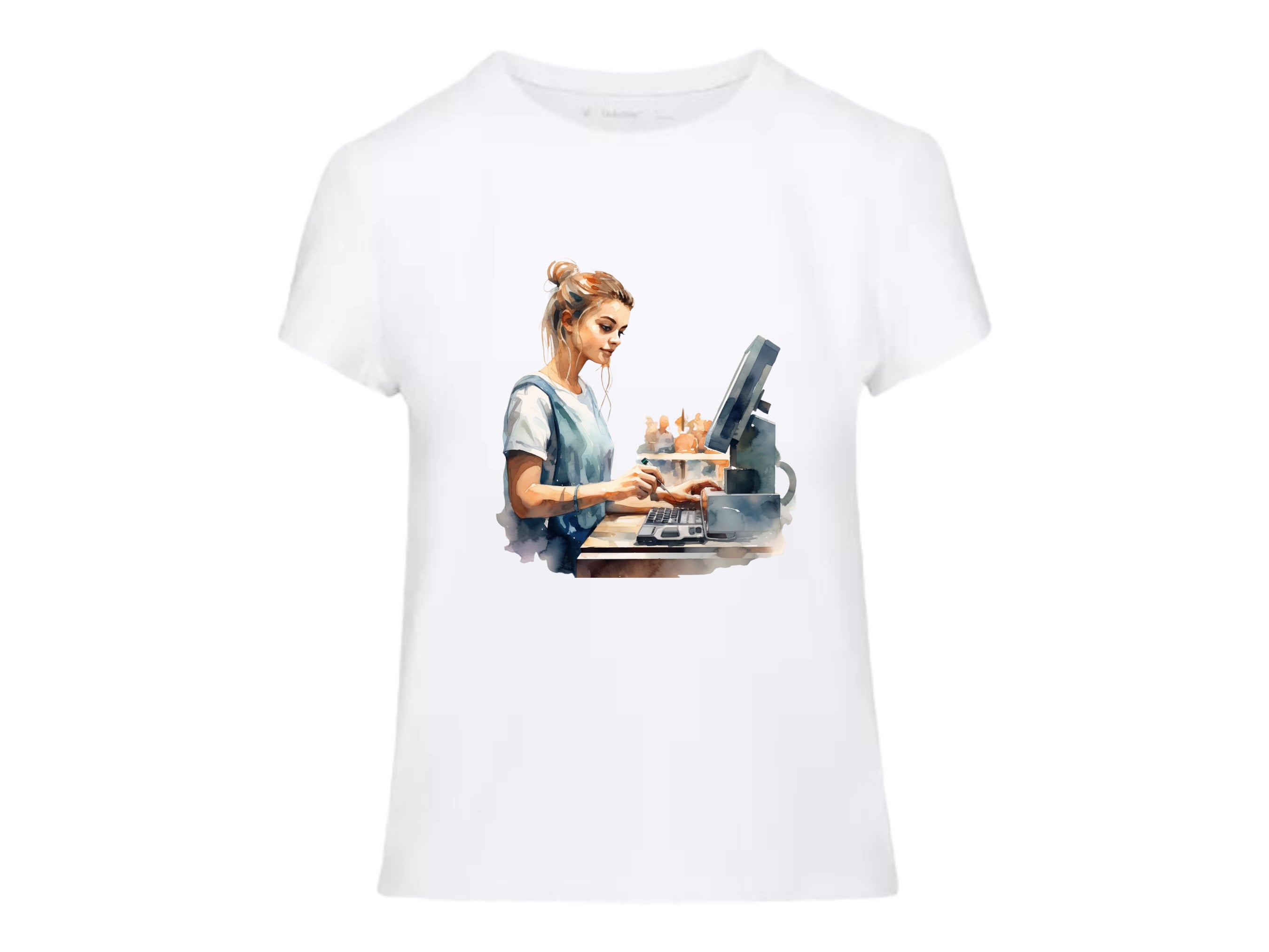 Watercolor Cashiers Clipart, PNG Digital Files on a Transparent ...