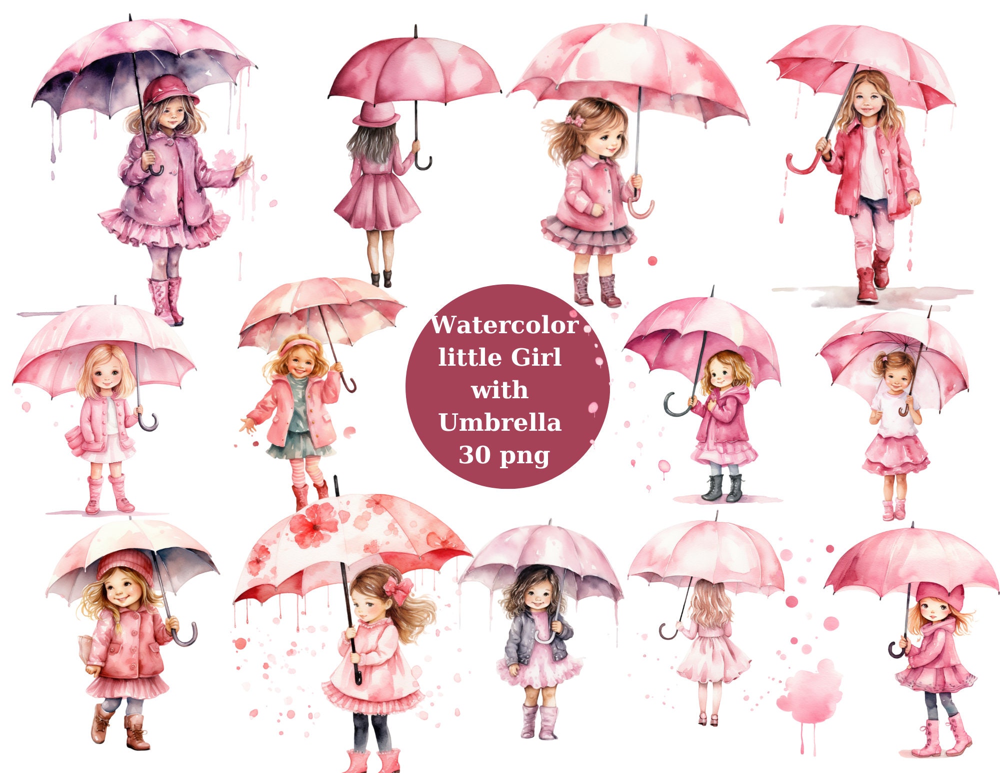 Girl with umbrella - Etsy Österreich, image size:2000x1545