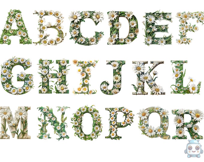 Daisy Png Clipart Daisy Font Daisy Letters Alphabet Png Doodle Letters ...