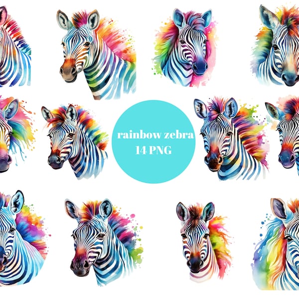 Zebra Watercolor Etsy