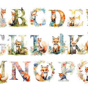 Alphabet FOX, lettres png, alphabet png, téléchargement instantané pour un usage commercial, haute résolution, 12x12, usage commercial