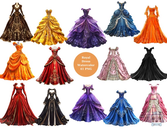 Royal Dresses Clipart, Queen and Princess Clipart, PNG Individual Images on Transparent Background, Sublimation, Commercial Use - Etsy Royal Dresses Clipart, Queen and Princess Clipart, PNG Individual Images on Transparent Background, Sublimation, Commercial Use - Etsy