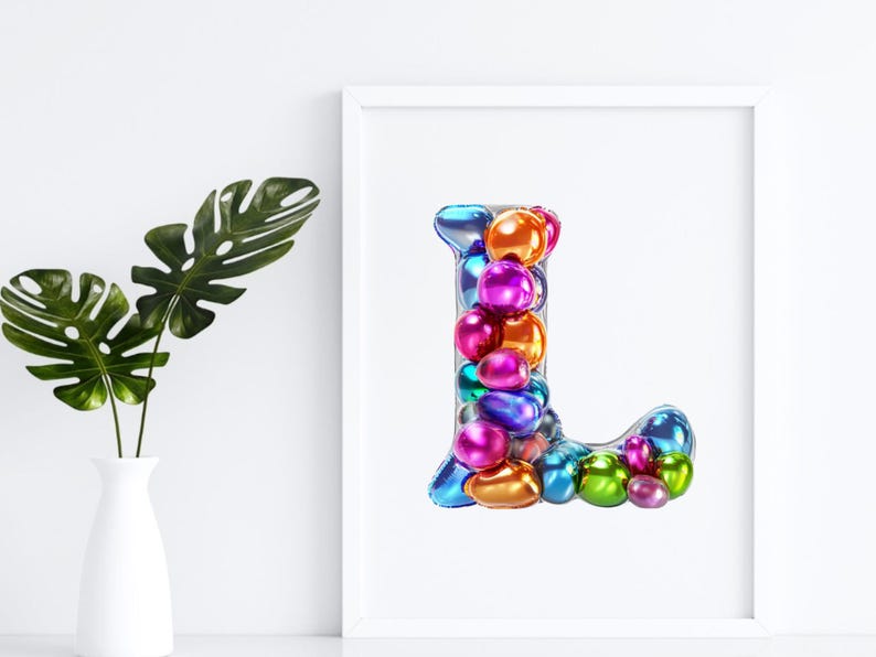 Colorful Balloon Alphabet Clipart - Festive Balloon Letters PNG for ...