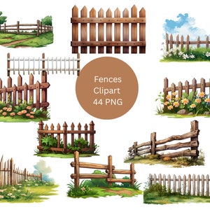 Hekken Clipart, digitale PNG-bestanden op transparante achtergrond, sublimatie, commercieel gebruik