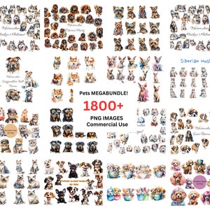 Pets MEGA BUNDLE, 1800+ images mega PNG bundle, lifetime access, all images in one, commercial use