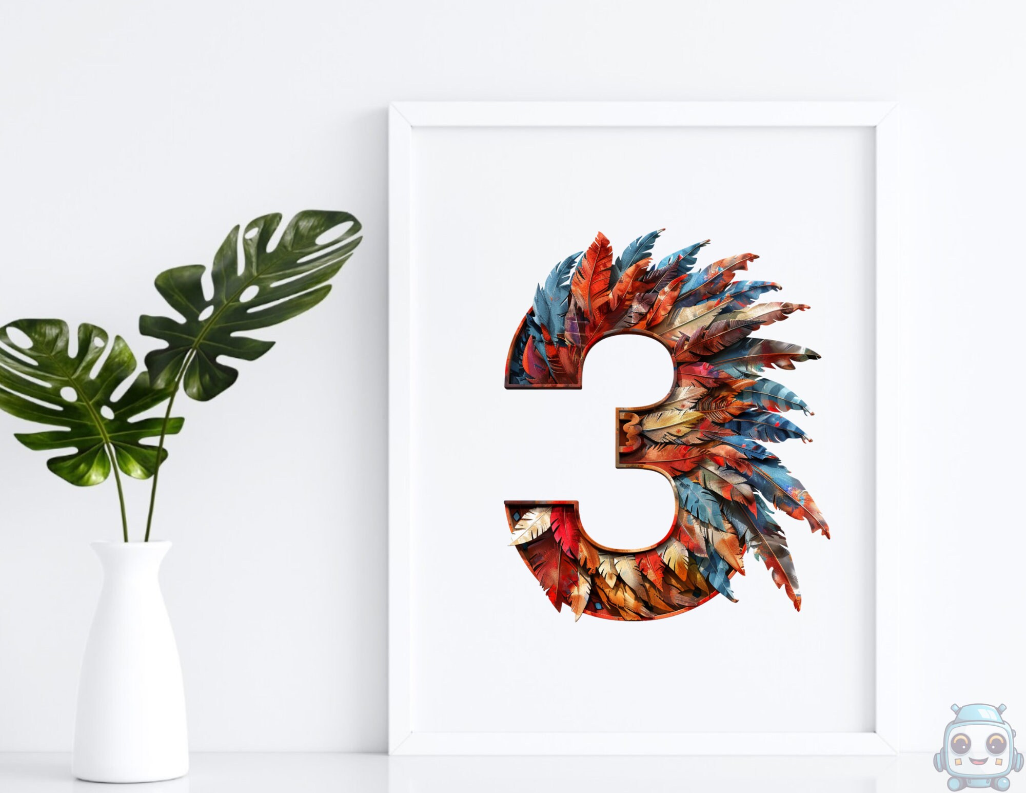Watercolor Native American Indian Numbers Clipart, PNG Individual ...
