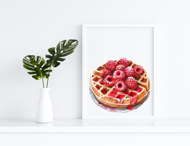 Watercolor Waffles Clipart, Dessert PNG Individual Images on ...