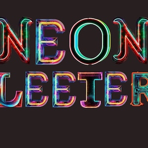 Neon Alphabet png,  PNG digital files on transparent background, scrapbook, invitations, commercial use, instant download
