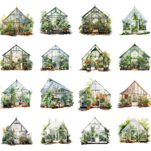 Clipart de estufa em aquarela, fundo transparente, alta qualidade, clipart, 12x12, uso comercial