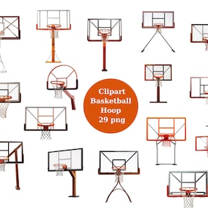 Basketballkorb Clipart, transparenter Hintergrund, hohe Qualität, Clipart, 12x12, kommerzielle Nutzung