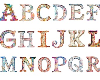 Aquarell Musiknoten Alphabet, Buchstaben Png, Alphabet Png, sofortiger Download für kommerzielle Nutzung, hohe Auflösung, 12x12, kommerzielle Nutzung