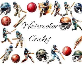 Watercolor Cricket Clipart, PNG digital files on a transparent background, scrapbook, invitations, commercial use, instant download