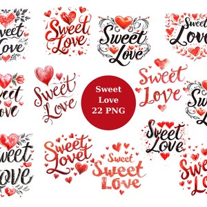 Süße Liebe, digitale PNG-Dateien auf transparentem Hintergrund, Shirts PNG, geschnittene Dateien für Cricut, Silhouette, kommerzielle Nutzung