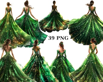 Emerald Green Princess Gown Clipart Mega Pack: 138 PNG Illustrations (commercial Use - Etsy Emerald Green Princess Gown Clipart Mega Pack: 138 PNG Illustrations (commercial Use - Etsy