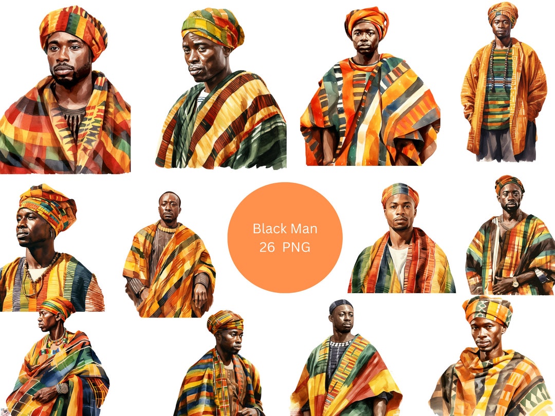 26 Black Men In African Attire Watercolor Clipart Men Of Color Clipart 26-black-men-in-african-attire-watercolor-clipart-men-of-color-clipart
