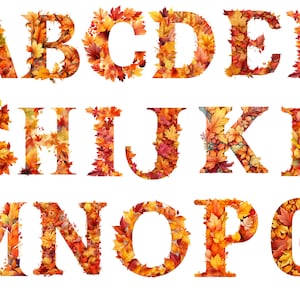 AUTUMN FONT png, AUTUMN Alphabet png, Autum png Cut Files For Cricut, Autum Kids Alphabet