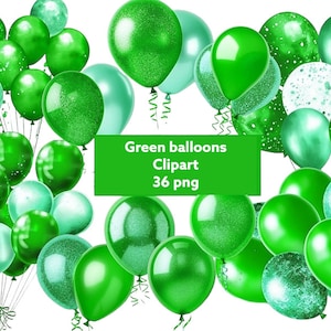 Bunte Luftballons Clipart, transparenter Hintergrund, hohe Qualität, Clipart, 12x12, kommerzielle Nutzung