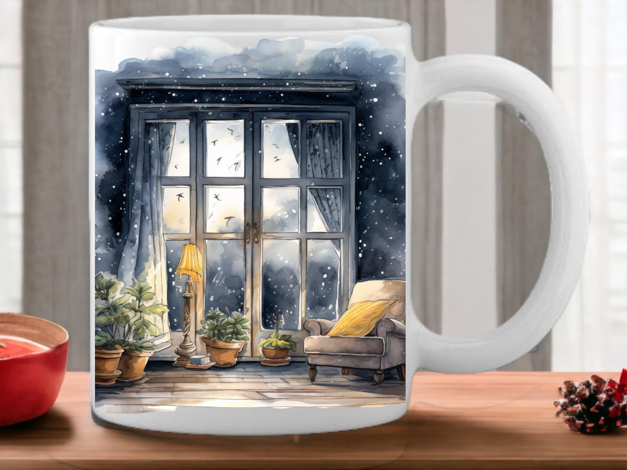 29 Cozy Interiors Watercolor Clipart, PNG Individual Images on ...