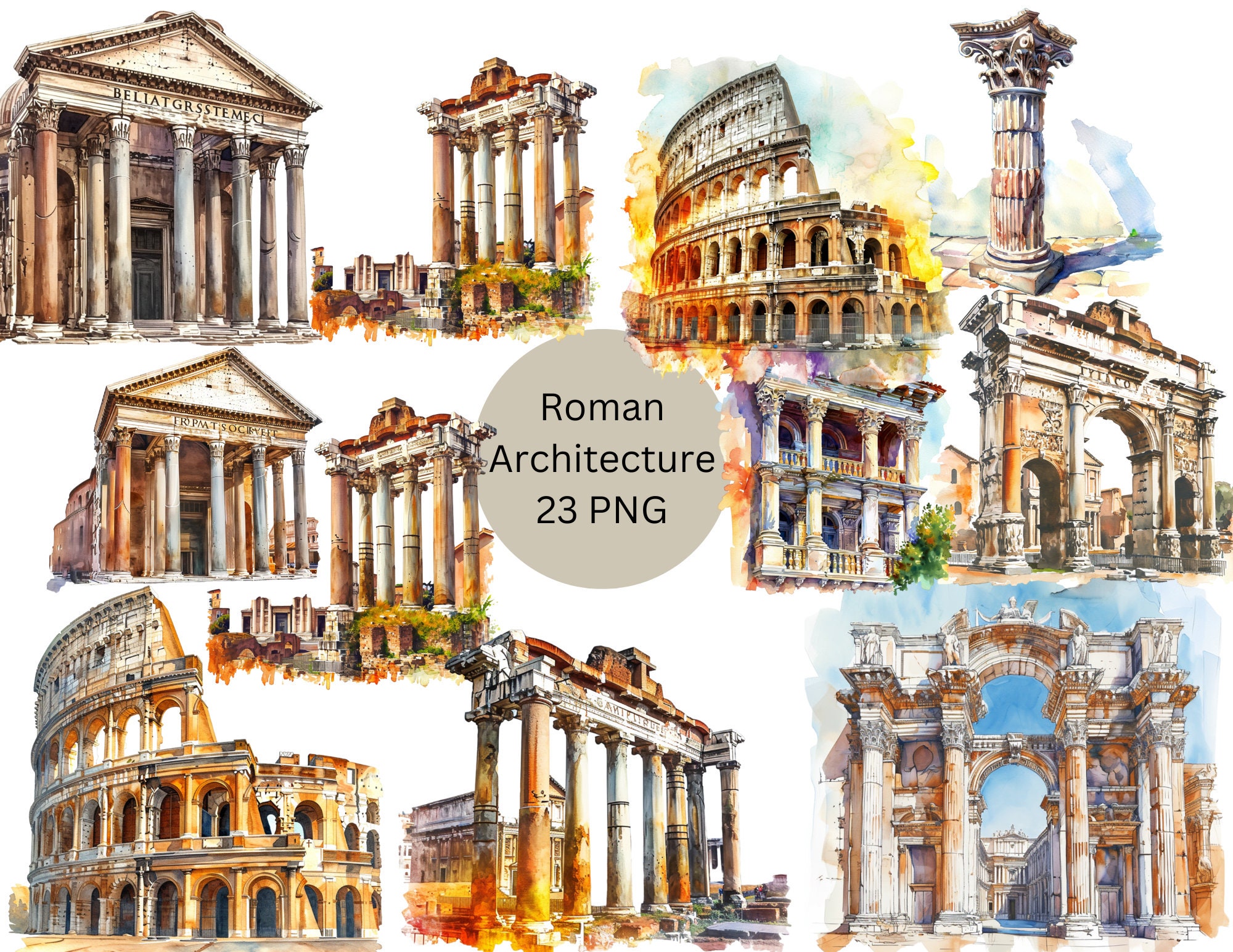 Roman Architecture - Etsy