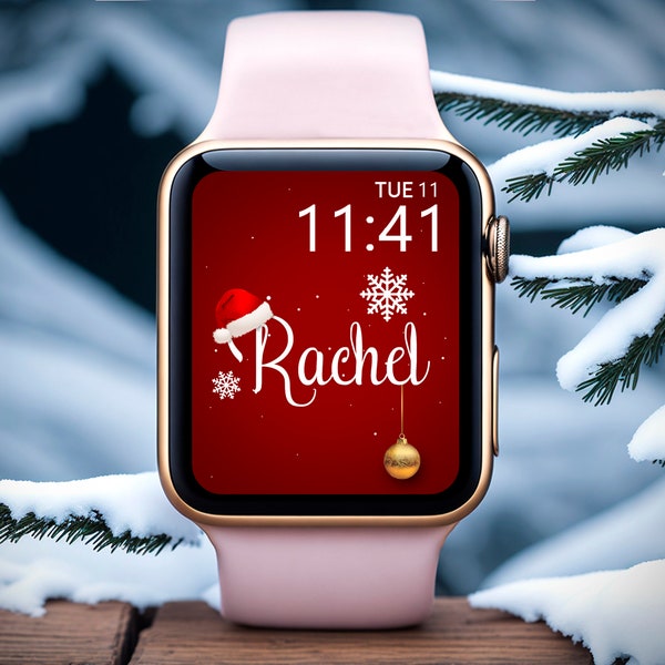 Christmas Watch Wallpaper,Personalized Apple Watch Wallpaper,Winter Watch Face,Custom Apple Watch Wallpaper,Holiday Watch Face,Christmas Art