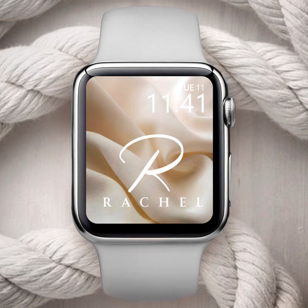 Personalized Apple Watch Wallpaper,Apple Watch Wallpaper,Custom Name Digital Watch Face,Monogram Smartwatch Background,Watch Face