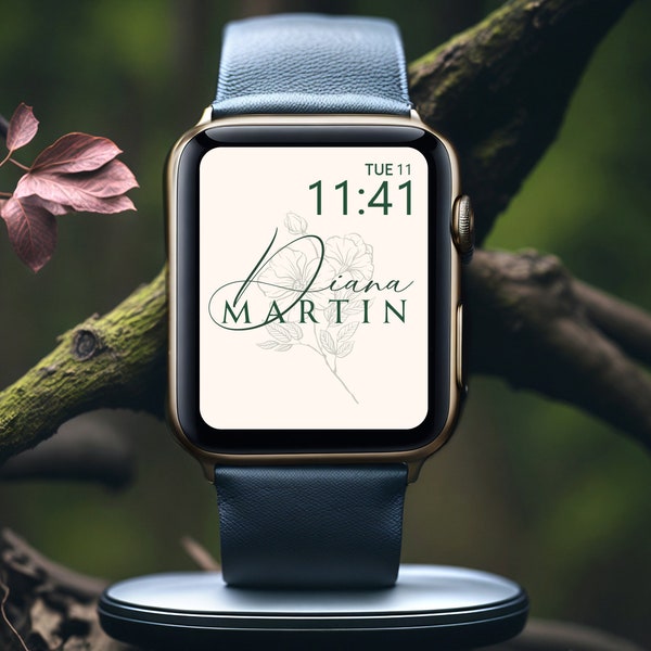 Personalized Apple Watch Wallpaper,Smartwatch Background,Flower Apple Watch Background,Custom Apple Watch Wallpaper,Floral Smartwatch