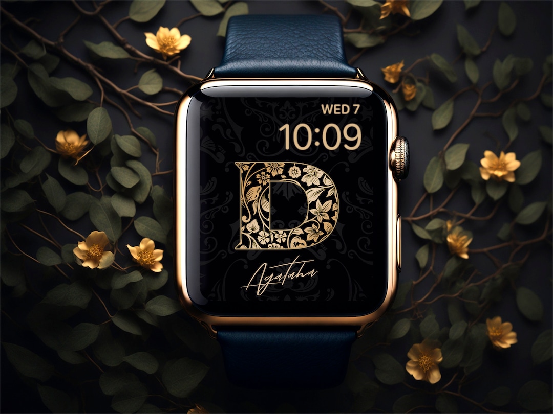 Personalized Apple Watch Wallpaper, Flower Apple Watch Background