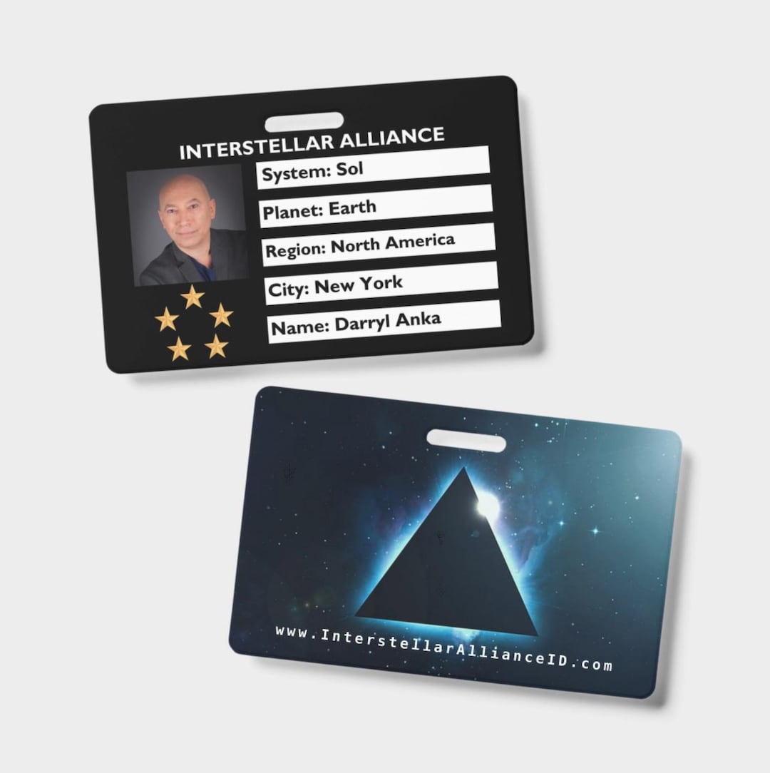 Interstellar Alliance ID Card/ Plastic PVC Material - Etsy