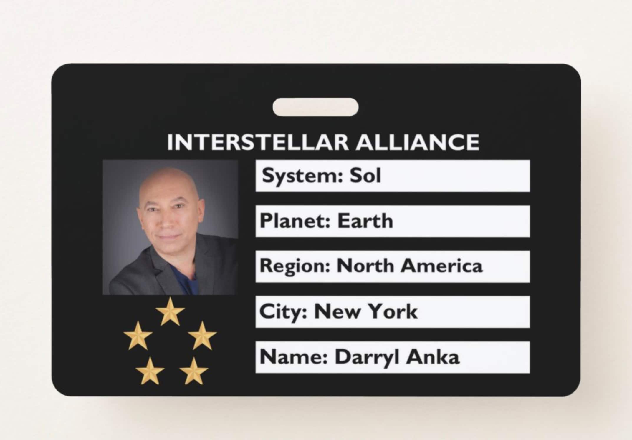 Interstellar Alliance ID Card/ Plastic PVC Material Etsy