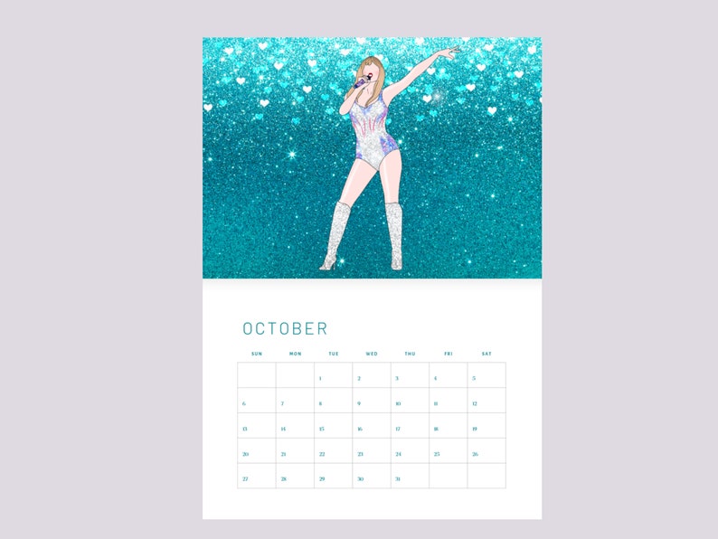 Taylor Swift Inspired 2024 Calendar, Instant Download Printable
