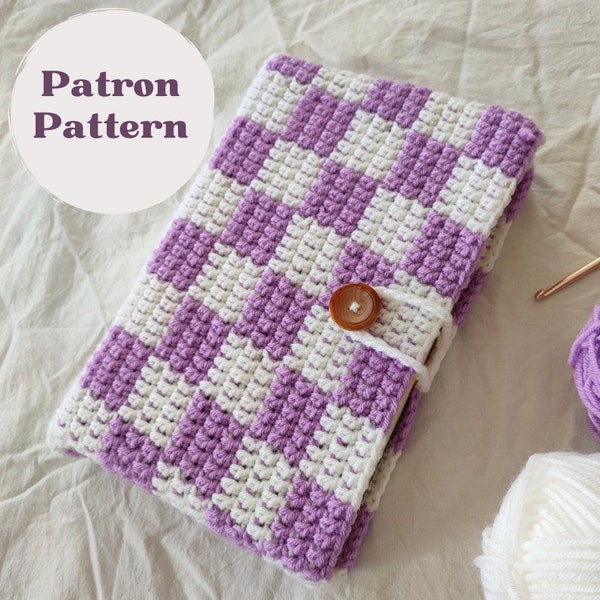 Patron pochette de livre au crochet, Pattern Crochet Book cover