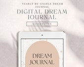 Digital Dream Journal, Sleep Reflection, Lucid Dream Tracker (PDF, GoodNotes)