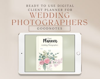 Wedding Photography Client Planner, Digital Photographer CRM, Hyperlinked PDF with Checklists, Packages & Client Details Tracker
