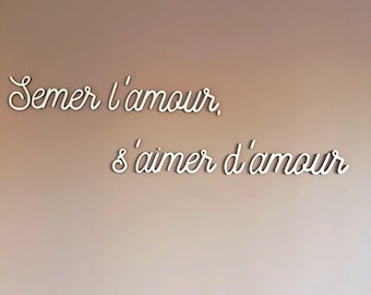 Personalized wooden phrase - Custom wall decoration, gift for home, living room or office