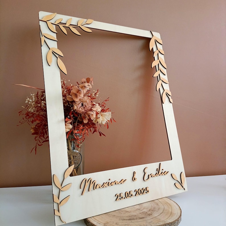 Cadre Photobooth Personnalisable en Bois pour Événements