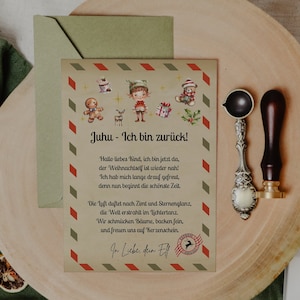 Carta de llegada de Papá Noel secreto para imprimir Ideas de cartas de bienvenida de gnomos navideños Temporada de Adviento con niños Plantilla de carta de elfo mundial de Papá Noel secreto