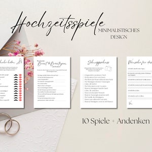 Wedding Games, 10 Game Set for Wedding, Entertainment for Guests, Wedding Activities, Minimalist Design, Download Now