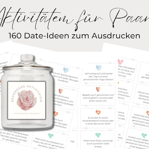 Regalo de San Valentín, Tarjetas de ideas de citas imprimibles, Actividades para parejas, Regalo de aniversario para mujeres, Regalo de bodas