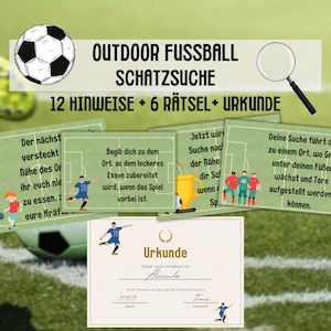Fußball Schnitzeljagd für Kinder zum Ausdrucken, Fußball Schatzsuche Kindergeburtstag, Fußballparty im Garten, Ideen Fußballgeburtstag