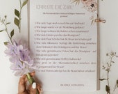 Junggesellinnenabschied Spiel, JGA Spiel im Boho Design, Brautparty Aufgabe, Junggesellenabschied Frauen Aufgabe, Sofort Herunterladen