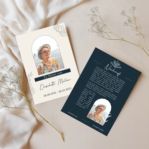 Plantilla digital del folleto del programa de servicios funerarios, plantilla de obituario para diseñar usted mismo, plantilla de programa funerario, servicio funerario del folleto de la iglesia, Canva