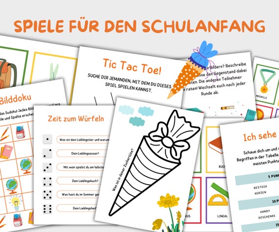 Schulanfang Spiele für Kinder, Einschulung Spiele Ideen, Schuleinführung Aktivitäten, Einschulungsfeier, Schulanfangsgeschenk, im Garten